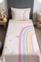 Butterfly Rainbow Patterned Bedspread and Pillowcase
