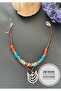 Multiple Necklaces with Glass Beads and Metal Branch Accessories - 5
