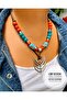 Multiple Necklaces with Glass Beads and Metal Branch Accessories - 3