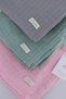 3-Piece 100% Organic Cotton Muslin Blanket Set Baby Girl Model 4 (Pink, Gray, Blue 3 Pieces 75X85 cm) - 4