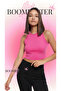 Women's Fuchsia Color Camisole Sleeveless Blouse Long Crop Navel Top Undershirt