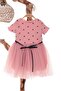Girl's Heart Tulle Half Sleeve Dress