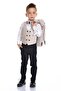 Sports Cut Boy's Wedding Suit with Vest, Brown - 3