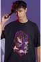 Unisex Kokushibo Printed T-shirt, Oversize Demon Slayer Printed Anime T-shirt