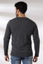 Compact Combed Cotton Lycra Regular Fit Long Sleeve Crew Neck T-shirt 21483 Dark Anthracitmelanj - 4