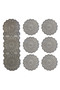 American Serving Plate and Runner Kitchen Set for 6 Persons Octopus Table Presentation Set Dowry Holder Gray