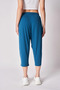Women's Elastic Waist Stitching Detailed Baggy Trousers - 4