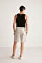Colın Men's Relaxed Fit Gray Shorts with Elastic Waist and Side Pockets - 4