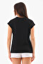 Black V-Neck Wrinkled Blouse - 5