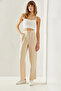 Women's Cream Double Button Detailed Trousers 60251179 - 3