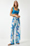 Women Regular Fit Allover Print Straight Leg Pants, Multicolor - 3