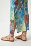 Women's Green Floral Slit Summer Dress FF00160 - 6