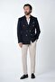 Men's Premium Italian Style Slim Fit Punto Stitched Half Lined Double Breasted Jacket with Bag Pocket