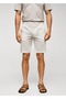 Bermudashorts aus Baumwolle mit Falten