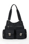 Bags Wrinkled Fabric Lock Detailed Women's Shoulder Bag