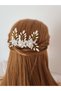 Handmade Wedding Promise Henna Wedding Bridal Hairpin and Crown Hair Design Accessory Bun Buckle M18 - 2