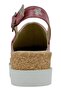 Women's Vegan Leather Red Thick Sole Sandals - Cat of Grace Design - 7