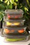 Lock & Lock Ultra Durable Glass Storage Set - 380ml, 630ml, 1lt, 1.6lt| 400°C Safe as Heat - 3