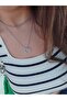 Heart Necklace with Zircon Stone Ezgi Hazelnut Silver Color Silver Necklace - 3