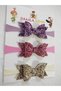 Baby Girl Kid Bandana Buckle Set 3-Piece Pink Lilac Gold - 2