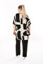 WOMEN'S LARGE SIZE MINK BLACK LYCRAL PANT TUNIC SET - 5