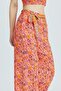 Pink Patterned Elastic Waist Trousers - 6