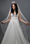 Glittered Two Tiers Long Wedding Dress Veil with Comb 230 Cm - 2