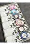Set of 6 3D Hand Embroidered Flower Bouquet Patterned Boxed Dowry 50x90 Hand and Face Towel Set - 3