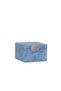 Moena Studio Decorative Crocodile Pattern Small Size Blue Color Faux Leather Box - 3