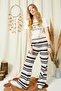 Exclusive Special Design Lace Fabric Flared Leg Trousers Low-cut Waist Strap Suit Beachwear - 5