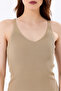 v-neck Knit Dress - 2