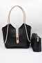 Women's Retro Hand and Shoulder Bag with Inner Bag - 2
