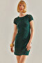 Women's Nefti Green Openwork Knitwear Dress 20246131