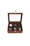 Watch Box 6 Pieces Alcantara Brown