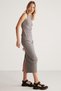 Lauren Women's Slim Fit Zipper Detailed Midi Gray Skirt - 5