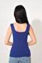 Women's Square Neck Ribbed Summer Knitwear Blouse Undershirt - 4