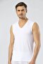 2 Pieces Men's Sports Singlet V-Neck 95% Cotton 5% Elastane