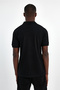 Men's Slim Fit 3-Piece Black Non-Stretch Cotton Polo Collar T-Shirt - 8