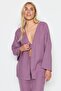 3 Piece Organic Cotton Muslin Kimono Set 9120 Purple - 2
