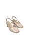 Woman yalsa beige patent leather round toe open back low heel sandal 5 cm 112 - 3