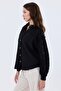 Women's Lace Detailed Balloon Sleeve Linen Shirt - 3