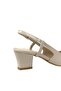 Woman yalsa beige patent leather round toe open back low heel sandal 5 cm 112 - 4