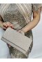 Women's Tiny Crystal Silvery Gold Evening Dress Clutch Portfolio Chain Strap Handheld Wedding Engagement Evening Bag - 4