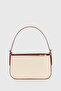 Soft Cream Buckle Baguette Bag - 4