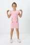 4-12 Years Old Girl's Double Suit - Skirted Blouse, Shoulder Flounce, Cuffed Sleeve Detail - 3
