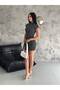 Mock Neck Striped Sleeveless Women's Dress