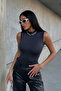 Women's Anthracite Cream Black White 4-Piece Sleeveless Body - 2