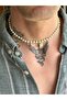 Nautical Style Seashell Men's Glass Pearl Choker Necklace 40cm - 4