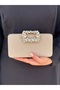 Women's Gold Palsim Cover Accessory Detailed Chain Evening Dress Shoulder Bag - 2