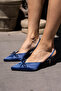Babes Women's Navy Blue Satin Special Heel Shoes - 6